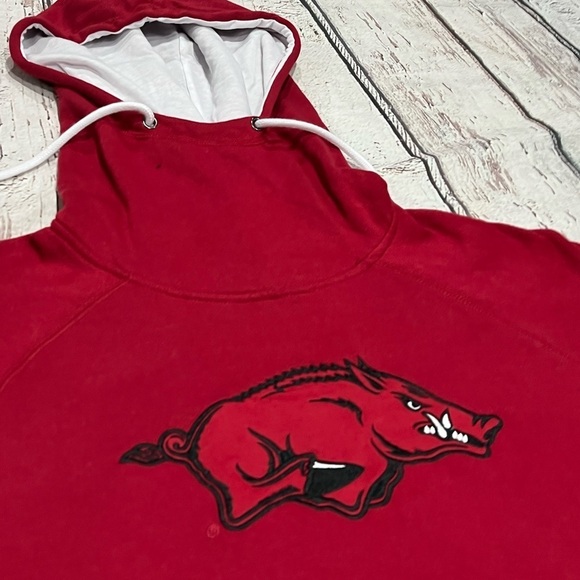 Women's Univeristy of Arkansas Razorbacks NCAA Hoodie Stitched Sweatshirt - Picture 3 of 7